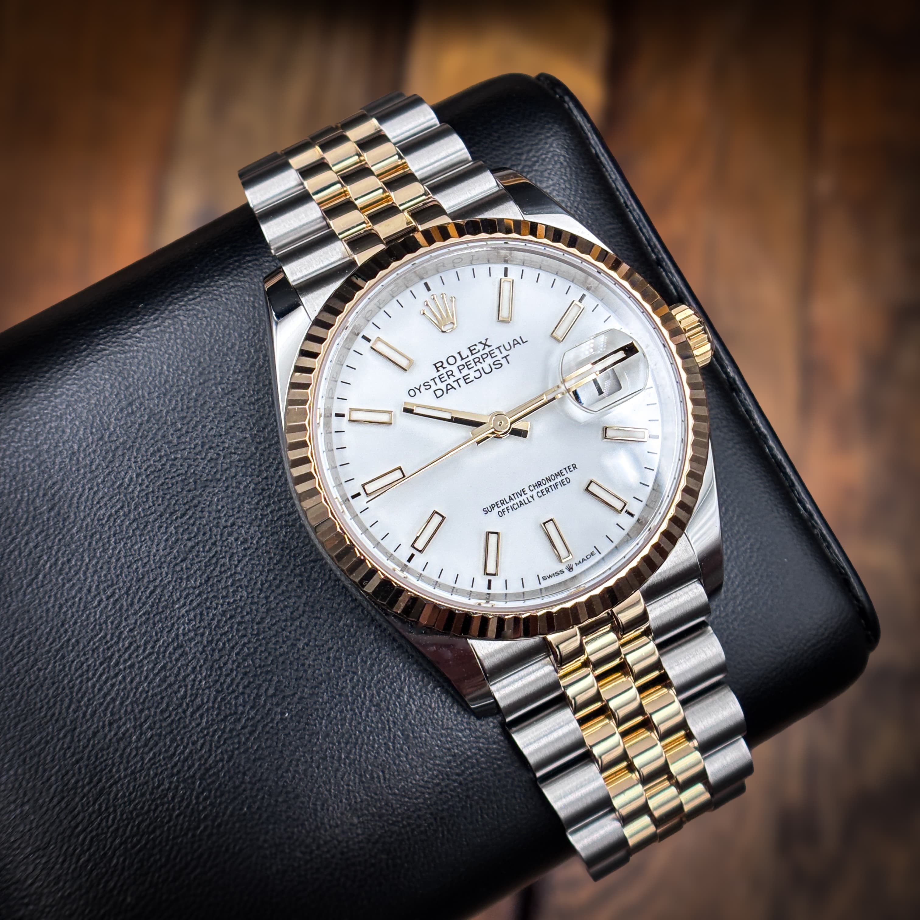 ROLEX Datejust 36 Two-Tone White Stick